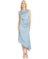 Luxely Finch Ruched Satin Midi Dress In Arona