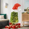 Luxenhome 5ft Pre-lit Grinch Theme Artificial Tree With Santa Hat Treetop In Multi