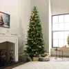 Luxenhome 7ft Pre-lit Green Slim Artificial Christmas Tree In Multi
