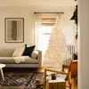 Luxenhome 7ft Pre-lit Led Artificial White Full Fir Christmas Tree In Multi