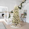 Luxenhome 7ft Pre-lit Snow-flocked Artificial Christmas Tree In Multi