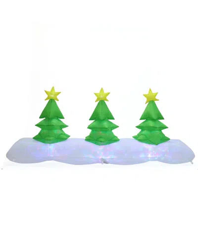 Luxenhome 8.2ft Long Christmas Tree Inflatable With Festive Disco And Flashing Lights In Multi