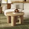 Luxenhome Alvin Cylindrical Coffee Table With Pillar Legs In Multi