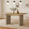 Luxenhome Aria Wood Finish 63" Wide Rectangle Dining Table, For 6-person In Brown