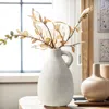 Luxenhome Arwen Ceramic Vase Tabletop Pitcher Vase In White