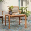 Luxenhome Belmont Solid Wood Round Outdoor Coffee Table In Multi