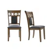 Luxenhome Benjamin Wood & Upholstered Dining Chairs, Set Of 2 In Multi