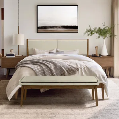 Luxenhome Bensen Upholstered Platform Bed, Queen In Multi