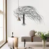 Luxenhome Black Metal Windy Tree Wall Decor In Black