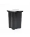 Luxenhome Black Modern Cloverleaf Mdf Wood Side Table