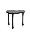 Luxenhome Black Wood Irregular Shape 19.9-inch Tall Side Table In Black