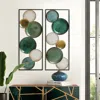 Luxenhome Bo Metal Dishes Wall Art, Set Of 2 In Multi