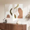 Luxenhome Brown And White Rectangle 18.9" W X 31.5" H Abstract Metal Wall Decor, Set Of 2 In Multi