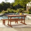 Luxenhome Carmel Solid Wood  60"-78" Extendable Outdoor Dining Table In Brown