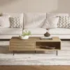 Luxenhome Casper Mid-century Modern Coffee Table With Metal Legs In Multi