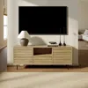 Luxenhome Casper Mid-century Modern Tv Stand With Metal Legs, For Tv Up To 65" In Multi