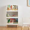 Luxenhome Children's Multi-functional 3-shelf Bookcase Toy Storage Bin, White In Multi