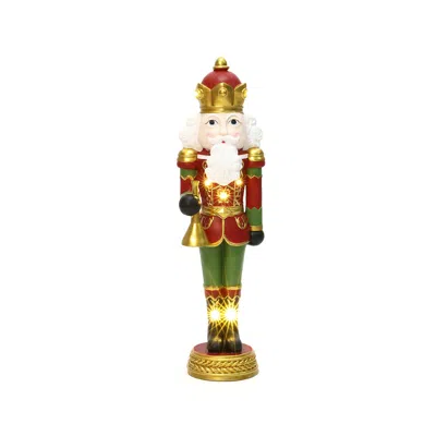 Luxenhome Christmas Bugling Soldier Nutcracker Decor With Lights,4ft In Multi