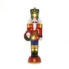 Luxenhome Christmas Nutcracker Red Soldier With Wreath Lights, 2ft In Multi