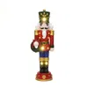 Luxenhome Christmas Nutcracker Red Soldier With Wreath Lights, 4ft In Multi