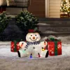 Luxenhome Christmas Outdoor Snowman Decoration With Lights, 1.25ft In Multi