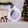 Luxenhome Christmas Snowflake Wreath Holiday Decor With Light, 3ft In Multi