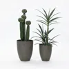 Luxenhome Concord Tall Indoor/outdoor Planter Set Of 2, Husky Gray In Gray