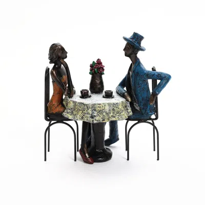 Luxenhome Couple Date Night Resin Tabletop Object In Multi