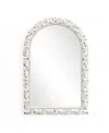 Luxenhome Distressed White Arch Rectangle 36-inch Tall Wall Mirror, Accent And Vanity