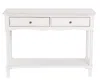 Luxenhome Distressed White Wood 2-drawer 1-shelf Console And Entry Table In White