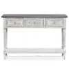 Luxenhome Distressed White Wood And Metal 3-drawer 1-shelf Console And Entry Table In Gray