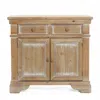 Luxenhome Distressed Wood 2-drawer 2-door Storage Cabinet In Brown