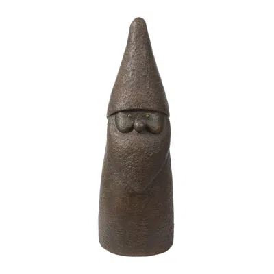 Luxenhome Elf Gnome Garden Statue In Brown