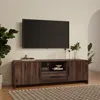 Luxenhome Enzo Mid-century Modern Wood Tv Console Tables,walnut 69'' In Multi