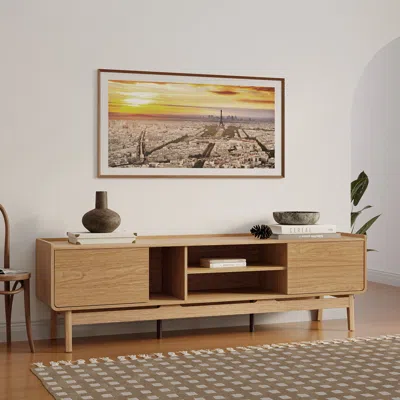 Luxenhome Eric 70" Wide Tv Stand, For Tv Up To 75" In Multi