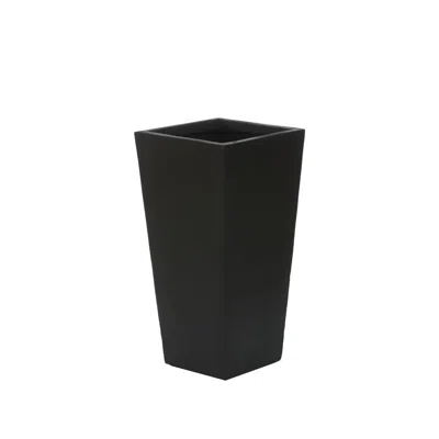Luxenhome Essentia Indoor/outdoor Planter, Tall, Small In Black