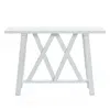 Luxenhome Farmhouse White 48" W Console And Entry Table In White