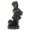 Luxenhome Farmstead Garden Statue, Girl In Brown