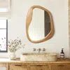 Luxenhome Flow Wood Frame Oblong Wall Mirror In Multi
