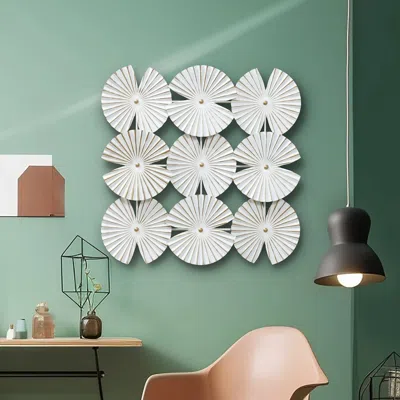Luxenhome Fuku Metal Wall Art In Multi