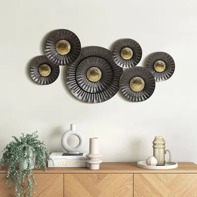 Luxenhome Fusion Metal Wall Art In Multi