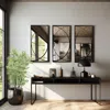 Luxenhome Geometric Wall Mirrors Set, Set Of 3 Mirrors In Multi