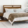 Luxenhome George Free-standing Walnut Finish Headboard, Queen In Multi