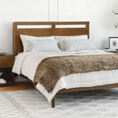 Luxenhome George Free-standing Walnut Finish Headboard, Queen In Multi