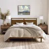 Luxenhome George Walnut Finish Platform Bed, King In Multi