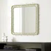 Luxenhome Gold Metal Frame 30.2-in Square Accent Wall Mirror In Gold