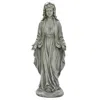 Luxenhome Grace Mgo Virgin Mary Religious Garden Statue,gray 30" In Gray