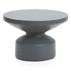 Luxenhome Gray Mgo 24.2" Round Outdoor Coffee Table In Gray