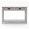 Luxenhome Gray Wood 2-drawer 1-shelf Console And Entry Table