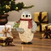 Luxenhome Indoor Outdoor Lighted Penguin Holiday Decorations, Gray And White 15" In Neutral